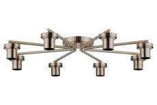 Zenth Satin Nickel 8 Light Flush Ceiling (FRAME ONLY)