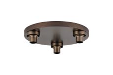 Zenth Matt Bronze 3 Light E27 Round Flush Ceiling (FRAME ONLY)