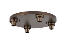 Zenth Matt Bronze 4 Light E27 Round Flush Ceiling (FRAME ONLY)
