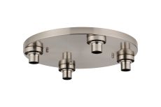 Zenth Satin Nickel 4 Light E27 Round Flush Ceiling (FRAME ONLY)