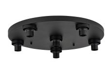Zenth Satin Black 6 Light E27 Round Flush Ceiling (FRAME ONLY)