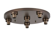 Zenth Matt Bronze 6 Light E27 Round Flush Ceiling (FRAME ONLY)
