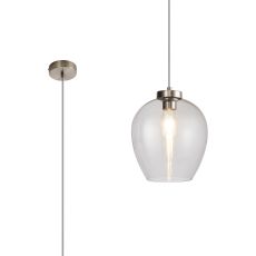 SPECIAL ITEM*** Zenth Satin Nickel With (X) 1 Light E27 2m Pendant