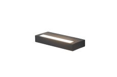 Conil 24cm Linear Wall Light Shelf, 20W LED, CCT Switchable 2700/3200/4000K, 1620lm, Black, 3yrs Warranty