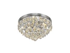 Coniston 40cm Flush Ceiling, 3 Light E14, Polished Chrome/Crystal