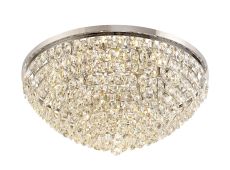 Coniston Flush Ceiling, 15 Light E14, Polished Chrome/Crystal Item Weight: 35.4kg