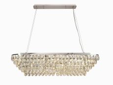 Coniston Linear Pendant, 14 Light E14, Polished Chrome/Crystal Item Weight: 26.3kg