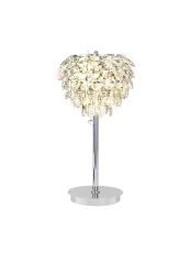 Coniston Crystal Table Lamp, 2 Light E14, Polished Chrome