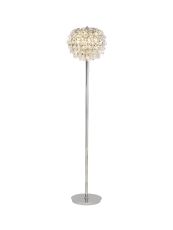 Coniston Floor Lamp, 3 Light E14, Polished Chrome/Crystal