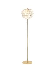 Coniston Floor Lamp, 3 Light E14, French Gold/Crystal