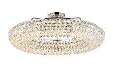 Coniston 95cm Semi Flush Ring Ceiling, 15 Light E14, Polished Chrome/Crystal Item Weight: 24kg
