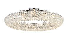 Coniston 1.1m Semi Flush Ring Ceiling, 18 Light E14, Polished Chrome/Crystal Item Weight: 31kg