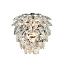 Coniston IP Wall Lamp, 2 Light G9, IP44, Polished Chrome/Crystal