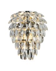 Coniston IP Wall Lamp, 4 Light G9, IP44, Polished Chrome/Crystal