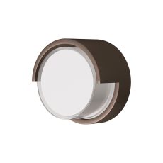 Creek Round Top Frame Wall Light, 15W LED, CCT Switchable 2700/3300/4000K, 1000lm, IP65, Rust Brown, 3yrs Warranty