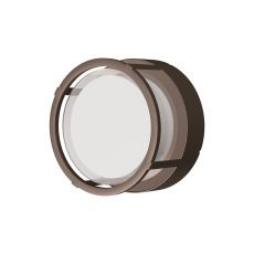 Creek Round Open Frame Ceiling/Wall Light, 15W LED, CCT Switchable 2700/3300/4000K, 1200lm, IP65, Rust Brown, 3yrs Warranty