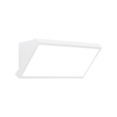 Creek Rectangular Angled Wall Light, 20W LED, CCT Switchable 2700/3300/4000K, 1600lm, IP65, White, 3yrs Warranty