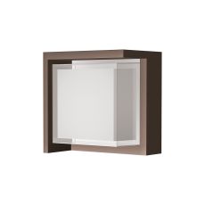 Creek Diamond Top Frame Wall Light, 15W LED, CCT Switchable 2700/3300/4000K, 1000lm, IP65, Rust Brown, 3yrs Warranty