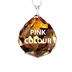 Crystal Sphere Without Ring Pink 40mm