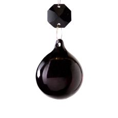 Glass Ball Black Without Ring 30mm