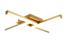 Cavinona 4 Flush Ceiling, 4 x 6W LED, 3000K, 2210lm, IP44, Brass, 3yrs Warranty