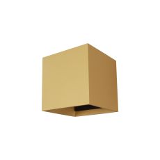 Davos Square Wall Lamp Dimmable, 12W LED, 3000K, 1100lm, IP54, Gold/Black, 3yrs Warranty
