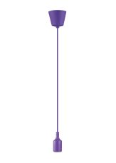 Dreifa 1.5m Suspension Kit 1 Light Purple,90mm Plastic Base and Silicon Lampholder Cover, E27 Max 20W, c/w Ceiling Bracket (Maximum Load 1.5kg)