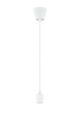 Dreifa 1.5m Suspension Kit 1 Light White,90mm Plastic Base and Silicon Lampholder Cover, E27 Max 20W, c/w Ceiling Bracket (Maximum Load 1.5kg)