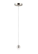 Dreifa 1.5m Suspension Kit 1 Light Satin Nickel/Clear Cable, E27 Max 20W, c/w Ceiling Bracket (Maximum Load 1.5kg)