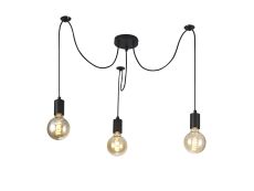 Dreifa 2m Spider/Multiple Pendant, 3 x E27, Black