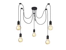 Dreifa 2m Spider/Multiple Pendant, 5 x E27, Black