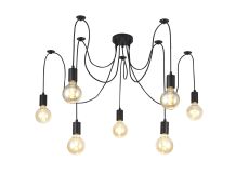 Dreifa 2m Spider/Multiple Pendant, 7 x E27, Black