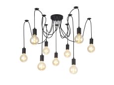 Dreifa 2.5m Spider/Multiple Pendant, 9 x E27, Black