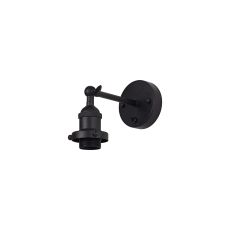Dreifa Switched Wall Light, 1 x E27, Matt Black