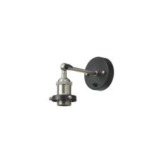 Dreifa Switched Wall Light, 1 x E27, Black/Satin Nickel