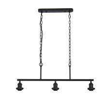 Dreifa Curved Linear Pendant (FRAME ONLY), 3 x E27, Satin Black