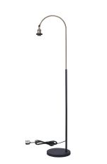 Dreifa Curved Over Arm Floor Lamp Without Shade, 1 x E27, Antique Brass/Black