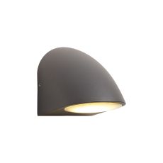Lynn Wall Lamp, 1 x GU10, IP54, Dark Grey/Opal, 2yrs Warranty