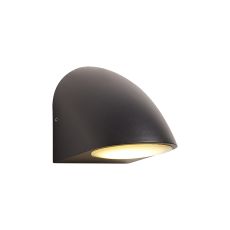 Lynn Wall Lamp, 1 x GU10, IP54, Matt Black/Opal, 2yrs Warranty