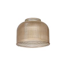 Arvo 14.5x11cm Prismatic Dome Glass Shade, Amber