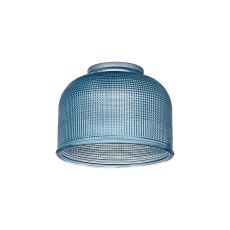Arvo 14.5x11cm Prismatic Dome Glass Shade, Blue