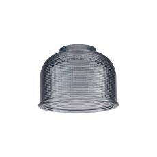 Arvo 14.5x11cm Clear Prismatic Dome Glass Shade, Smoke Blue