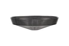 Arvo 31x8.5cm Prismatic Shallow Glass Shade, Smoke