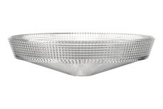 Arvo 40x11cm Prismatic Shallow Glass Shade, Clear