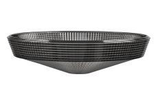 Arvo 40x11cm Prismatic Shallow Glass Shade, Smoke