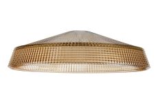 Arvo 40x11cm Prismatic Shallow Glass Shade For E27 42mm Lampholder, Amber