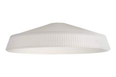 Arvo 40x11cm Prismatic Shallow Glass Shade For E27 42mm Lampholder, Frosted