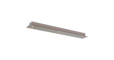 Elsa 3 Hole 600 x 80mm Rectangular Canopy Kit, Chrome