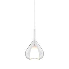 Carys 22cm Assembly Pendant (WITHOUT PLATE) With Reuleaux Triangle Shade, 1 Light E27, Clear Glass With Frosted Inner