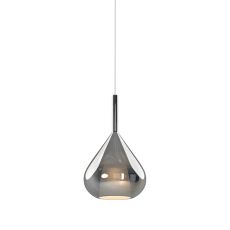 Carys 22cm Assembly Pendant (WITHOUT PLATE) With Reuleaux Triangle Shade, 1 Light E27, Chrome Glass With Frosted Inner